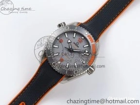 1226 Comfortable Planet Ocean 43.5mm SS VSF 1:1 Best Edition Black Orange Bezel Gray Dial on Nylon Strap A8900 Super Clone V 7730